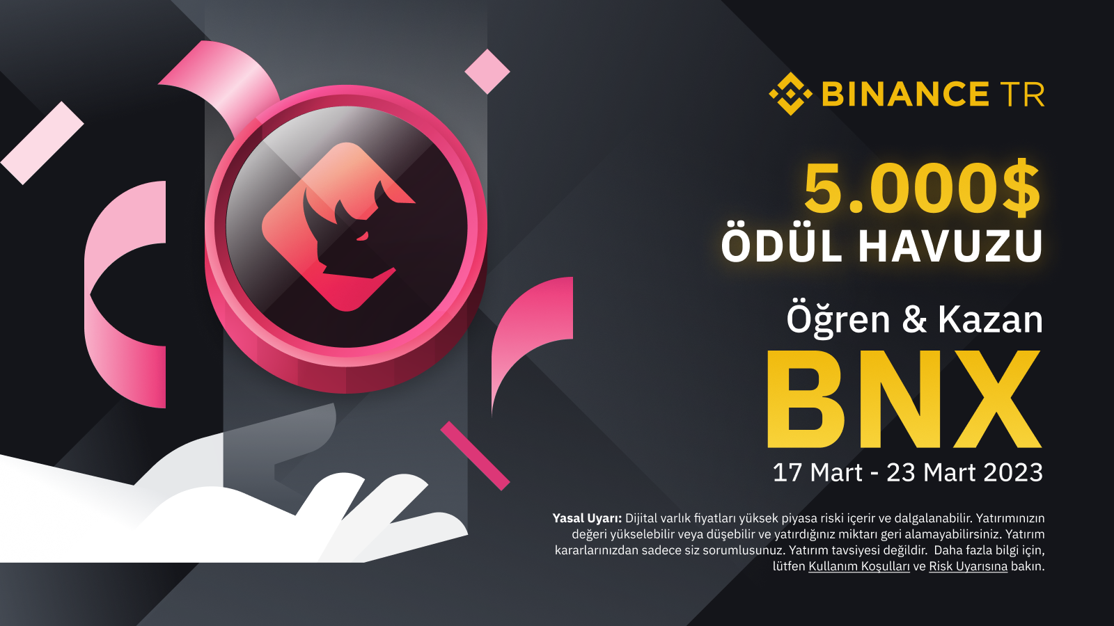 BNX’i Öğrenin ve Kazanın - 50 TRY Değerinde Alım Satım Gerçekleştirin ve Kısa Testi Çözün, 5.000 $ Değerinde BNX Ödül Havuzunu Paylaşın!
