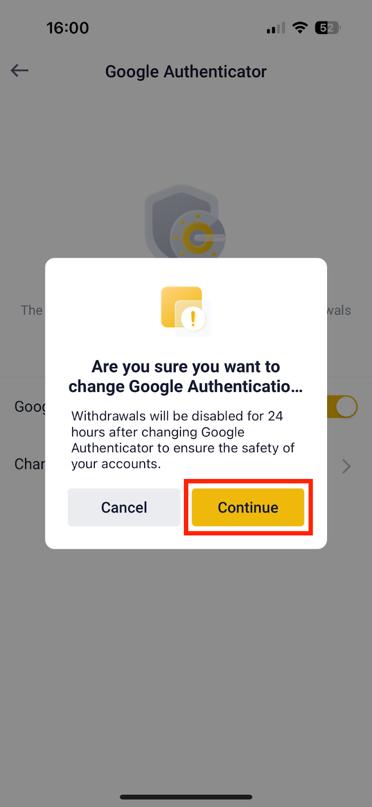 How to Disable Google Authentication on Binance [APP] Binance TH